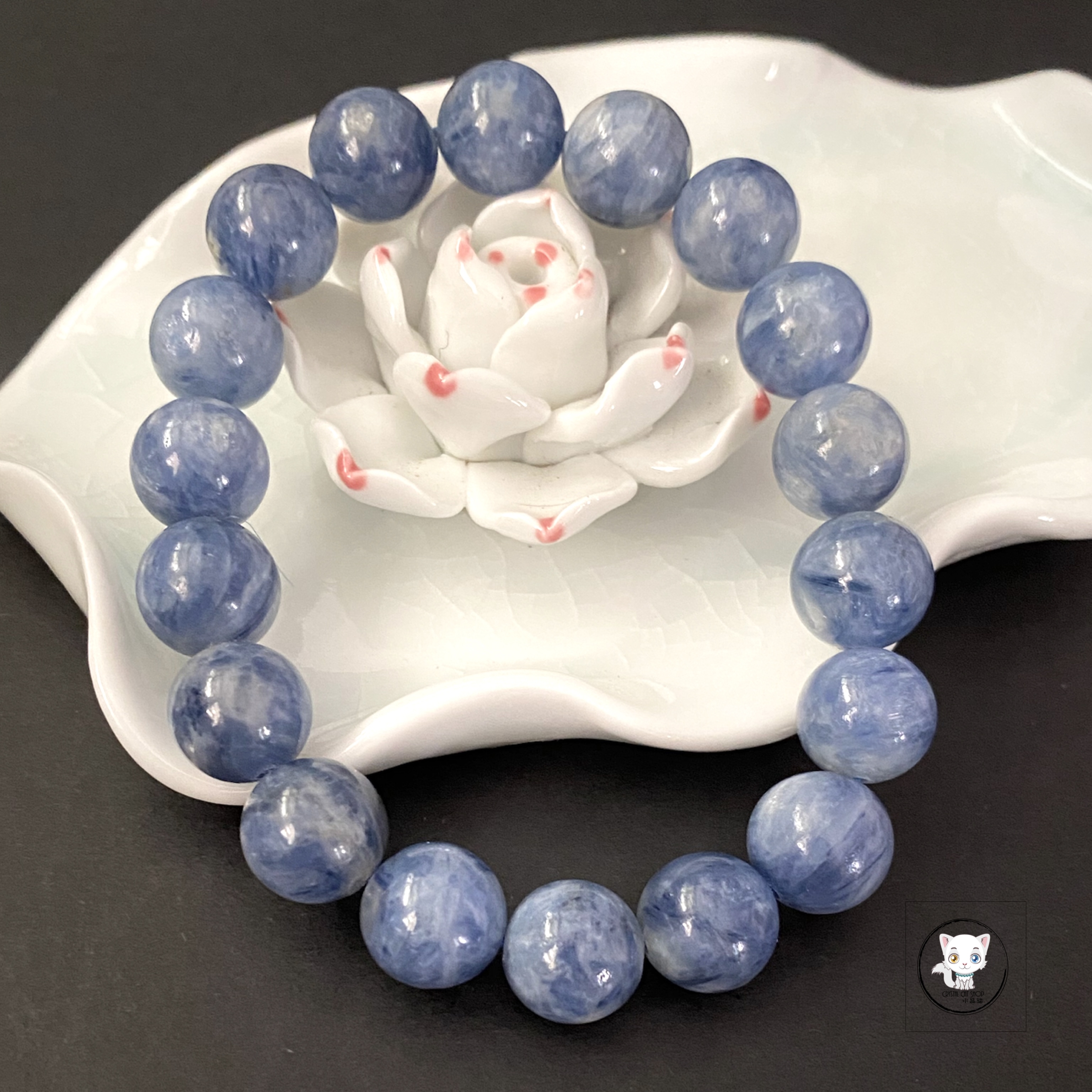 美國原色藍晶石手鏈 11mm