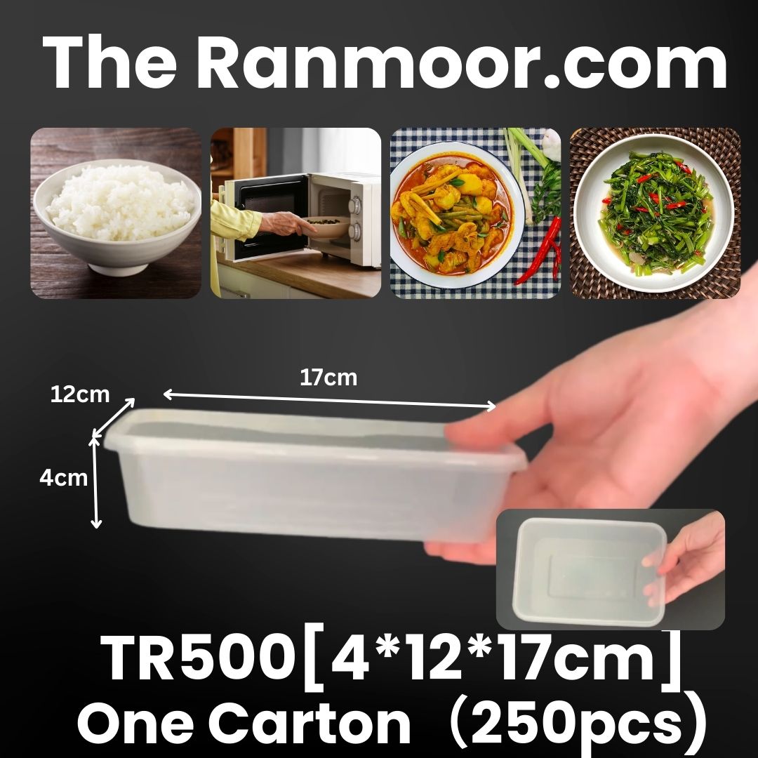 The Ranmoor丨 TR500丨One Carton 250pcs [4*12*17cm]丨Food-Grade PP Container