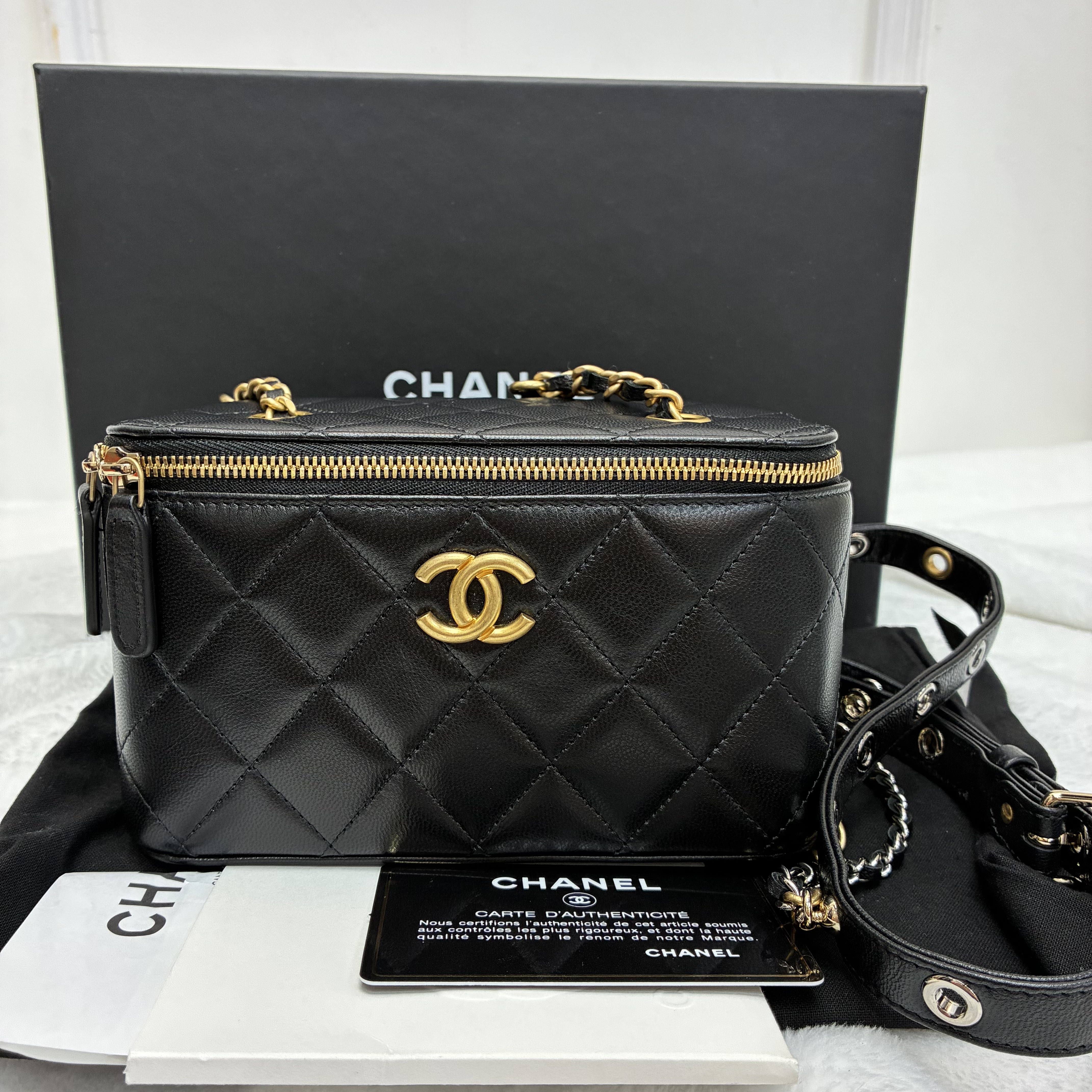 Full set Chanel Vanity case鏈帶肩背袋