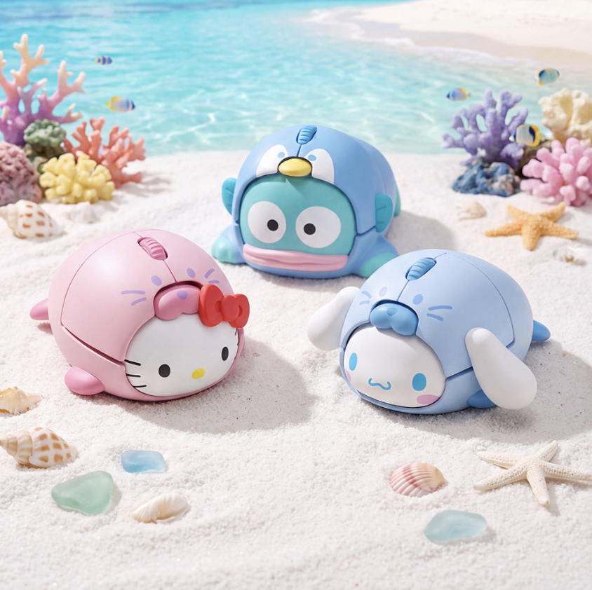 韓國 ROYCHE X Sanrio 立體公仔 Hello Kitty / 玉桂狗 / 水怪 無線滑鼠
