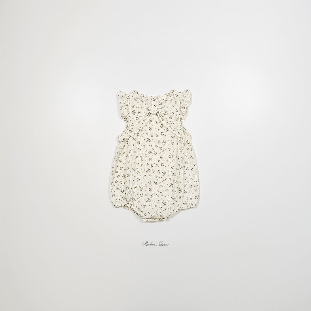 ☀️預訂 韓國直送☀️🇰🇷Bebenine兩色花卉蝴蝶結荷葉邊背心包屁衣