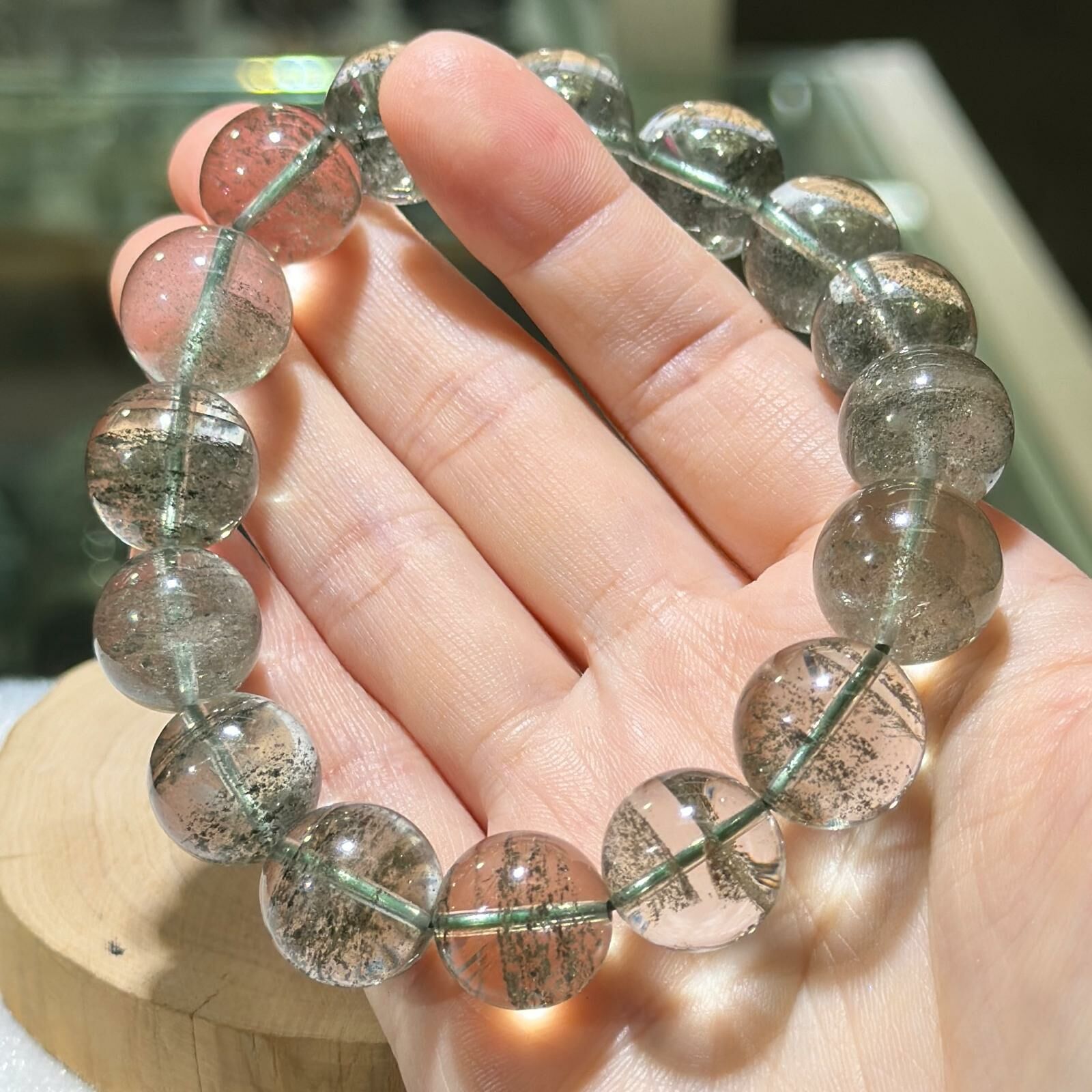大m💫綠幽靈手串 14.5 mm +/-