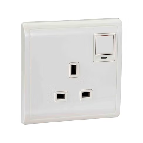 施耐德 Pieno 白 13A單蘇有掣有燈 插座