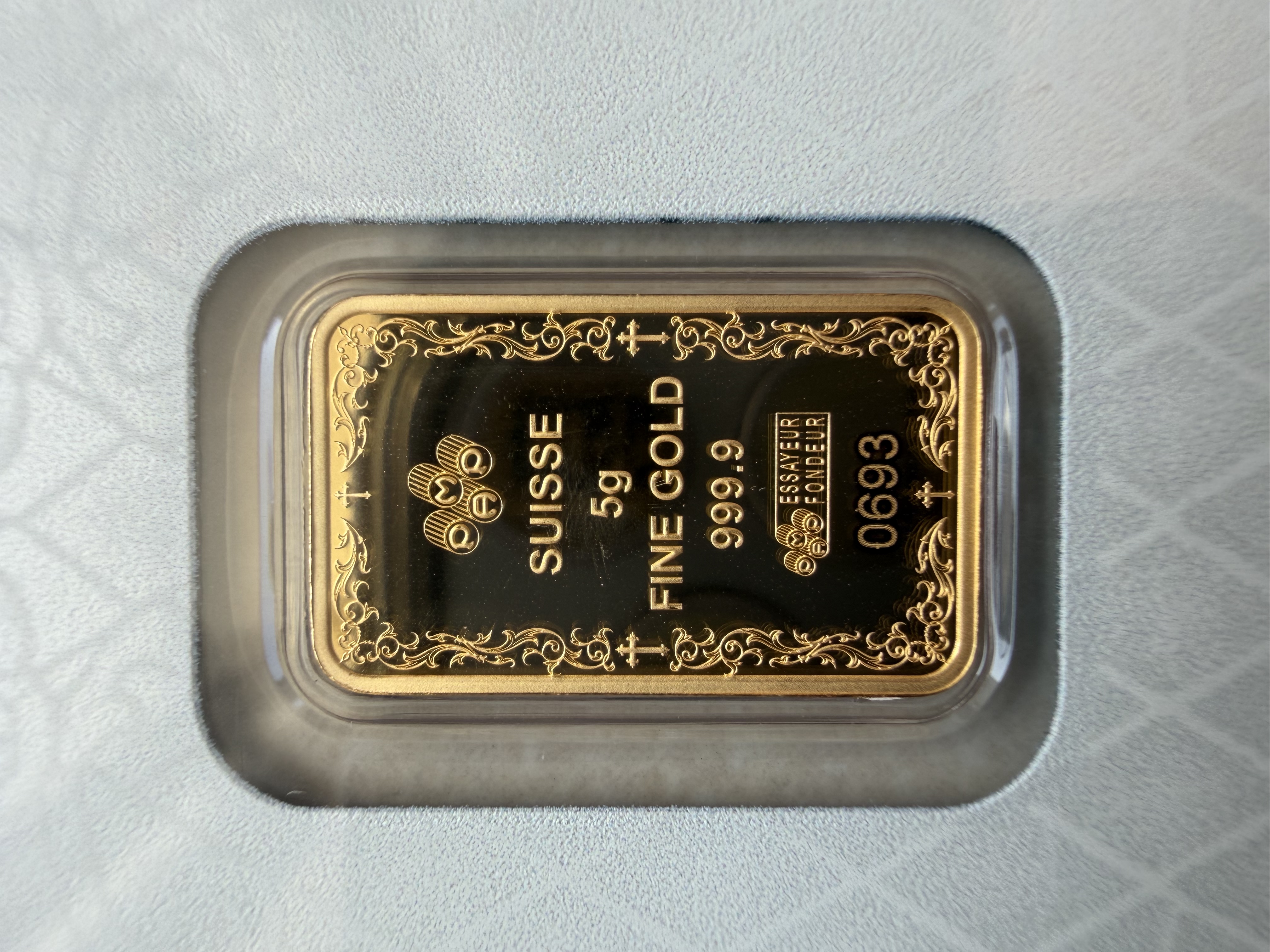(SN 693) PAMP Cross Christianity 5g 🇨🇭Swiss Fine Gold Bar 999.9 十字基督