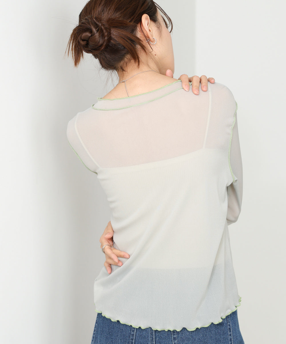 <JP> 內搭必備！輕薄柔和滾邊 Ruffles Top * 4色入 <預購>