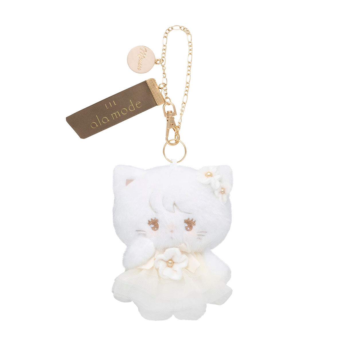 🎀【預訂】Lil ala mode 白色花公仔掛飾 - Mousse