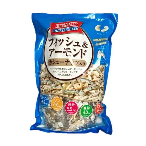 日本直送少量現貨 只做兩天特價  FISH & ALMOND WITH CASHEW NUTS 420g 