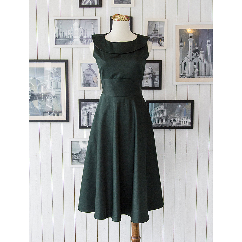 (Custom-Made) Heirloom Cocktail Series - 1950s Style Green Cocktail Dress (FM065)