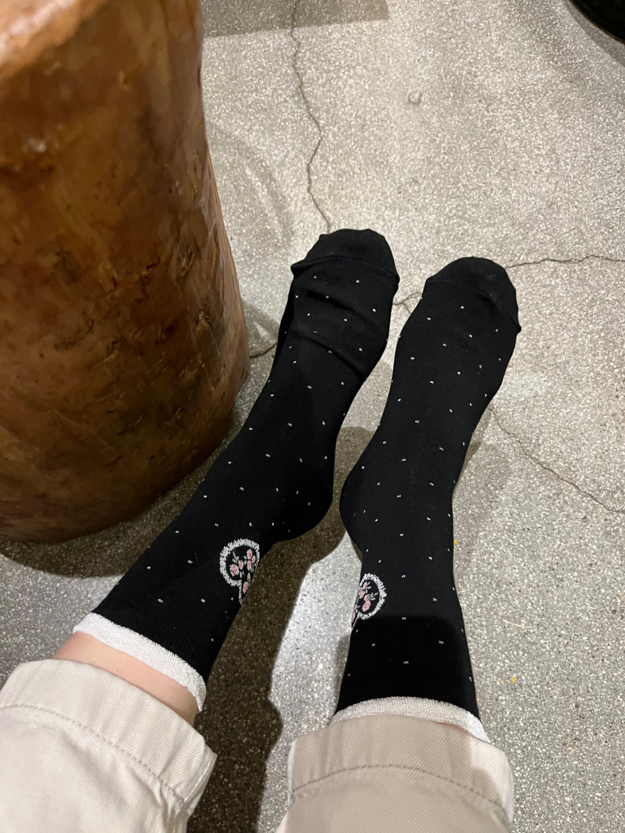 KKY Cushion Flower high socks