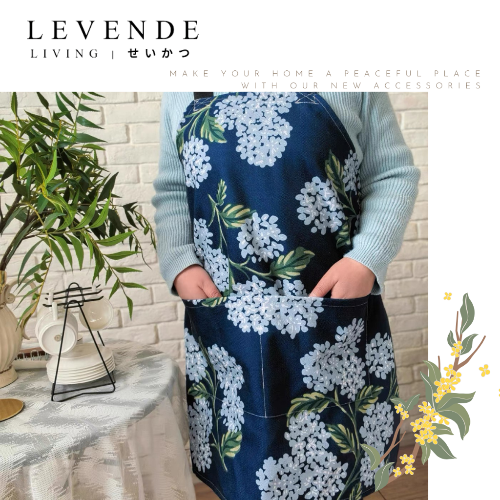 Levende北歐簡約繡球花圍裙
