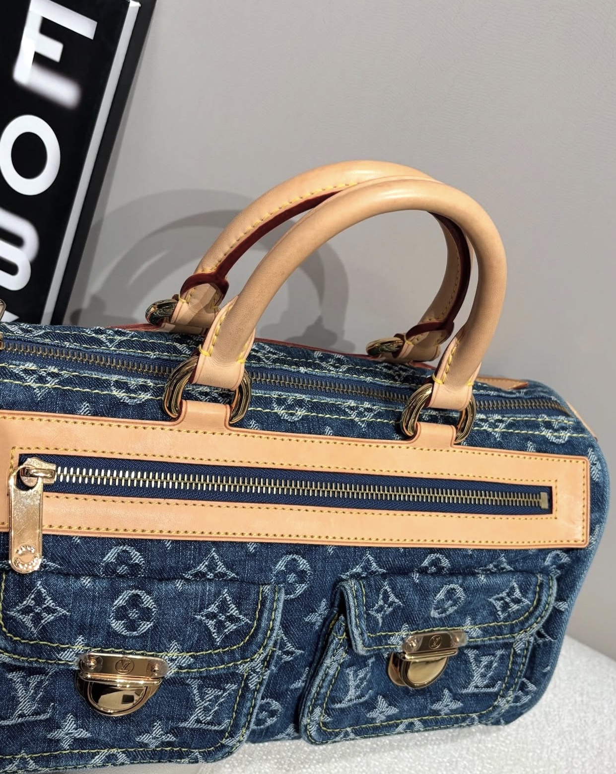 LV Neo Speedy M95019 Denim 100%Authentic, 99%New ✅Dust bag