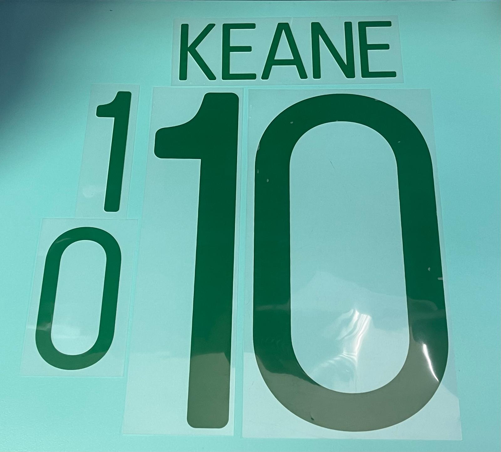 2012 Ireland Away Nameset #10 KEANE