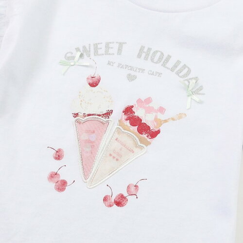 🆕【⭐訂購⭐】🇯🇵  日本直送🌀甜美 雪糕芭菲 立體設計 蝴蝶袖 短袖Tee［4款選］🌀[ELCA-0292][260430]