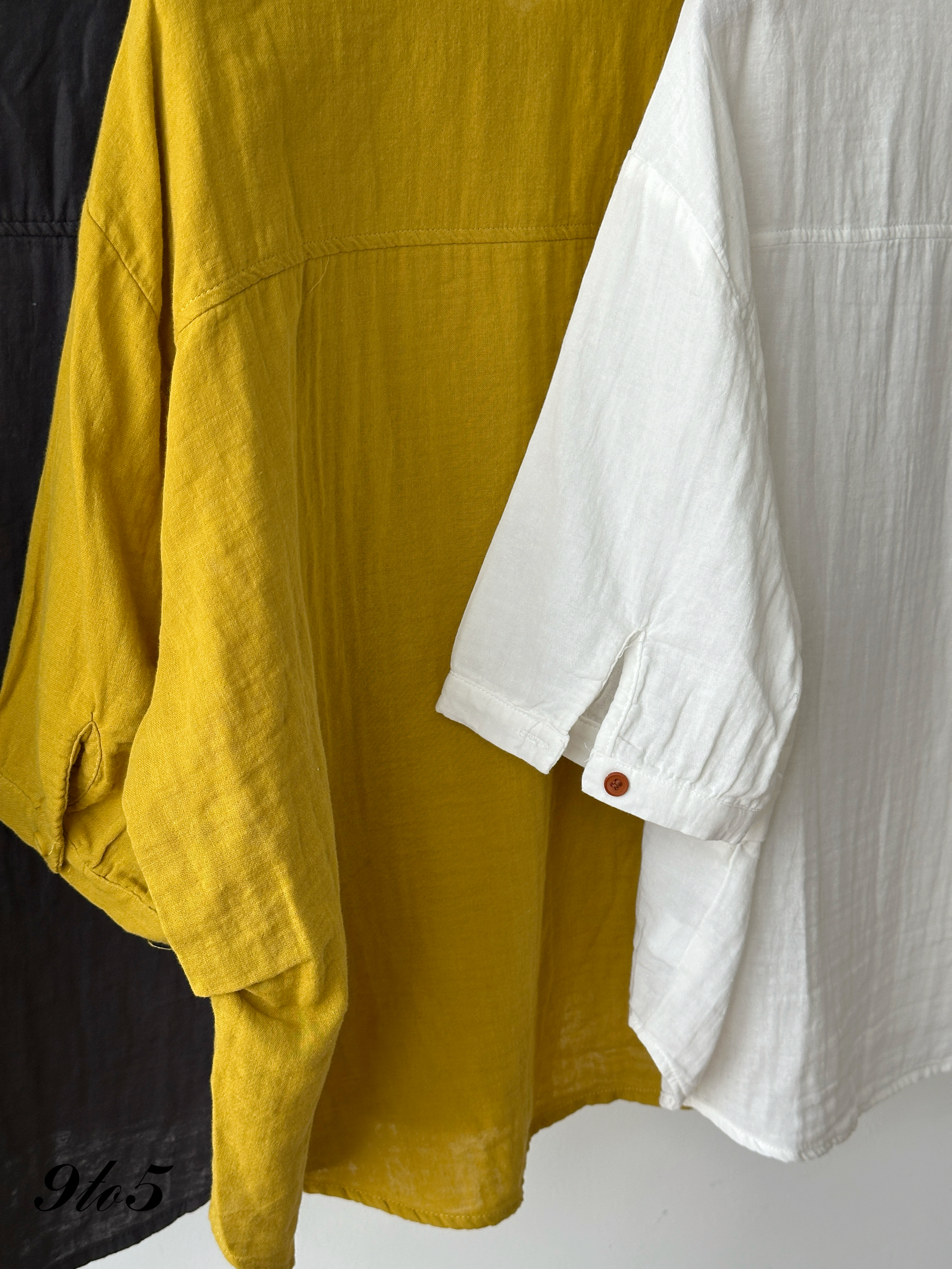 T4272 Stand Collar Half Sleeve Shirt - 3 Colors 