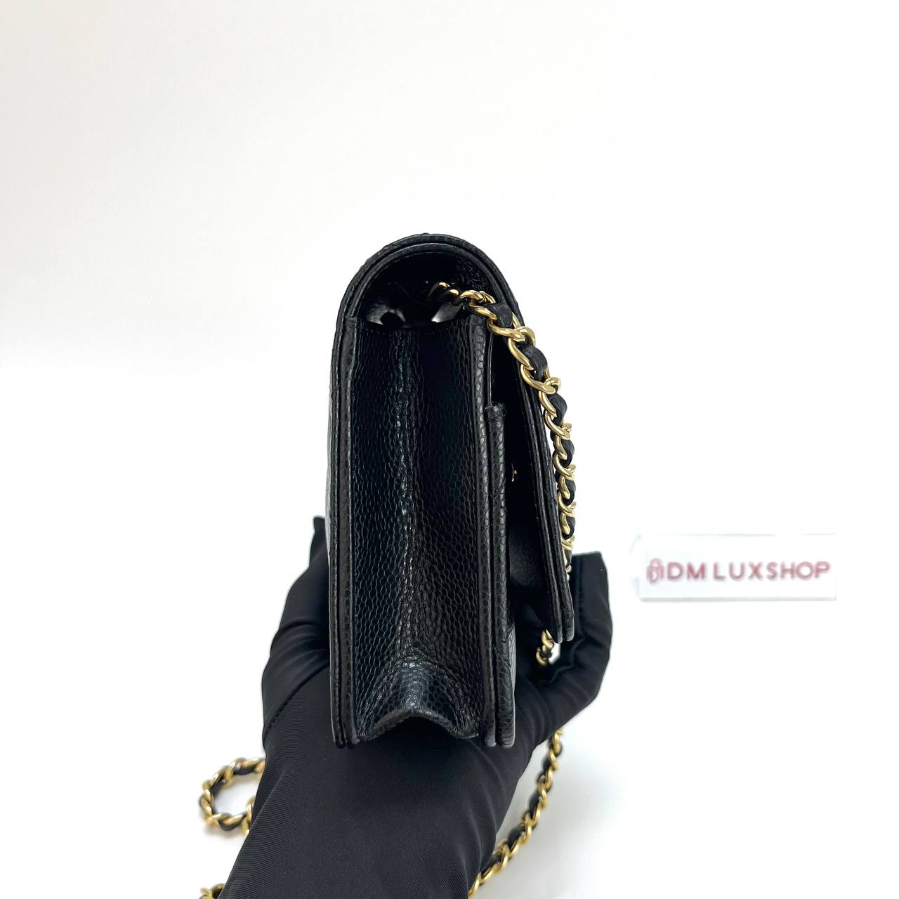 Chanel Black Caviar WOC GHW (Microchip)