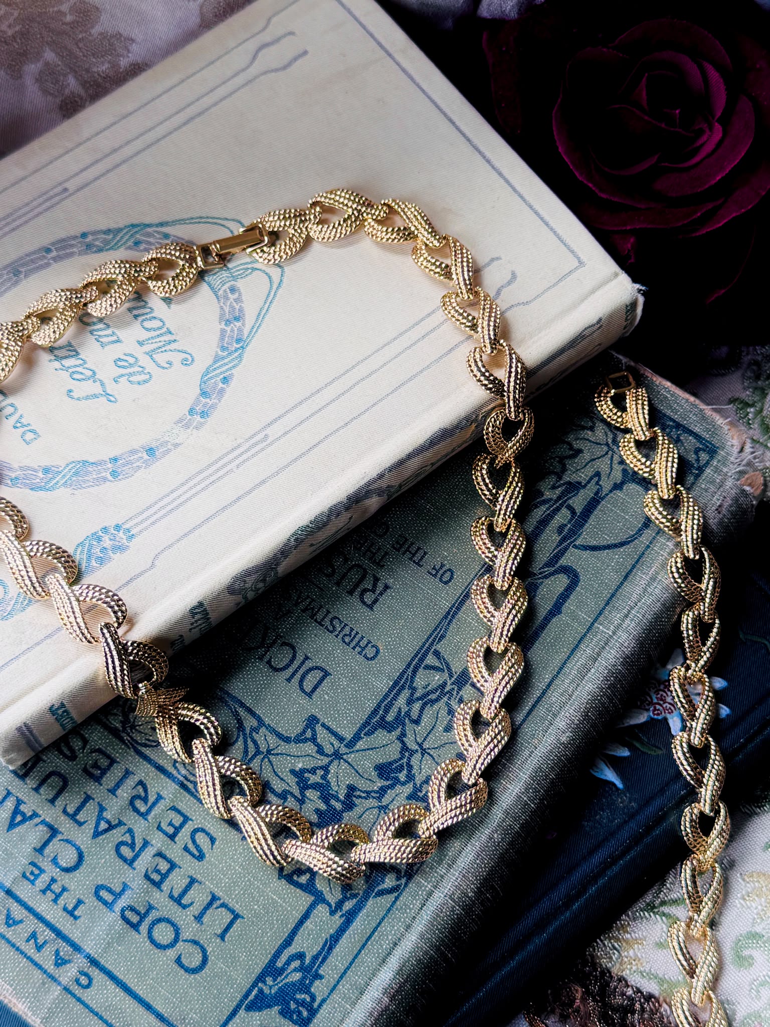 Vintage Napier "Heart Knot"  Necklace and Bracelet Set (MT2611)