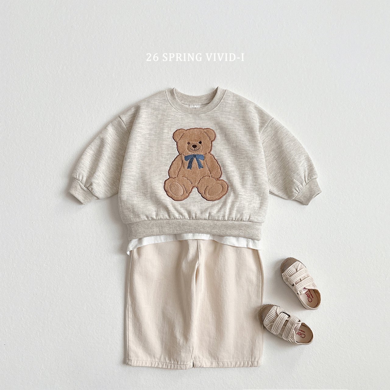 🌸預訂 韓國直送🌸🇰🇷VIVIDI三色動物刺繡貼花寬鬆衛衣