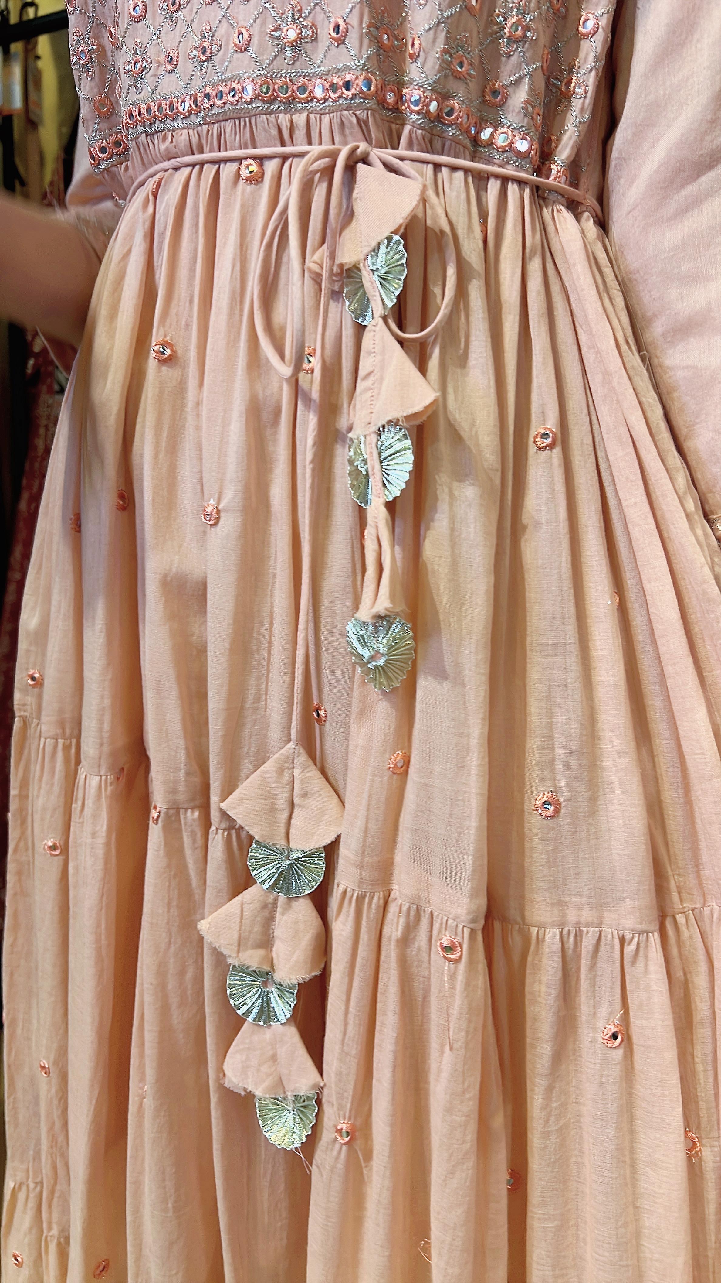 Baby Pink 4-leaf pattern Emb. 3-layer OP #1015