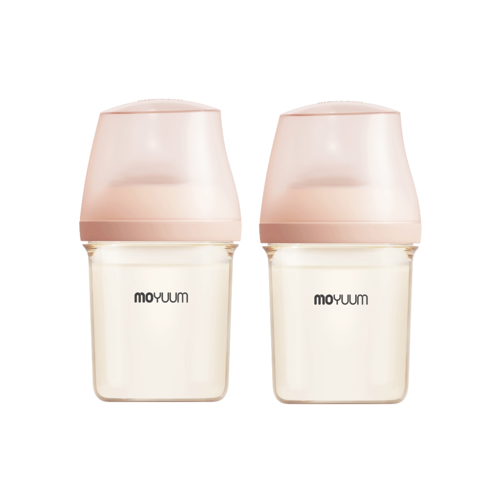 Moyuum - mov.aa PPSU圓口偏心防漲氣奶瓶160ml（米色）x2件_MY219_2
