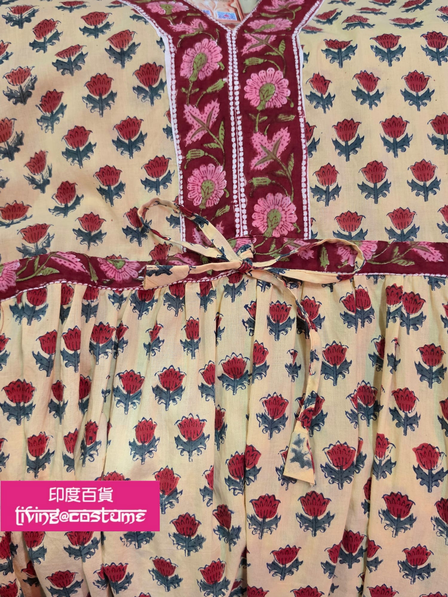 印度木刻印花連身裙