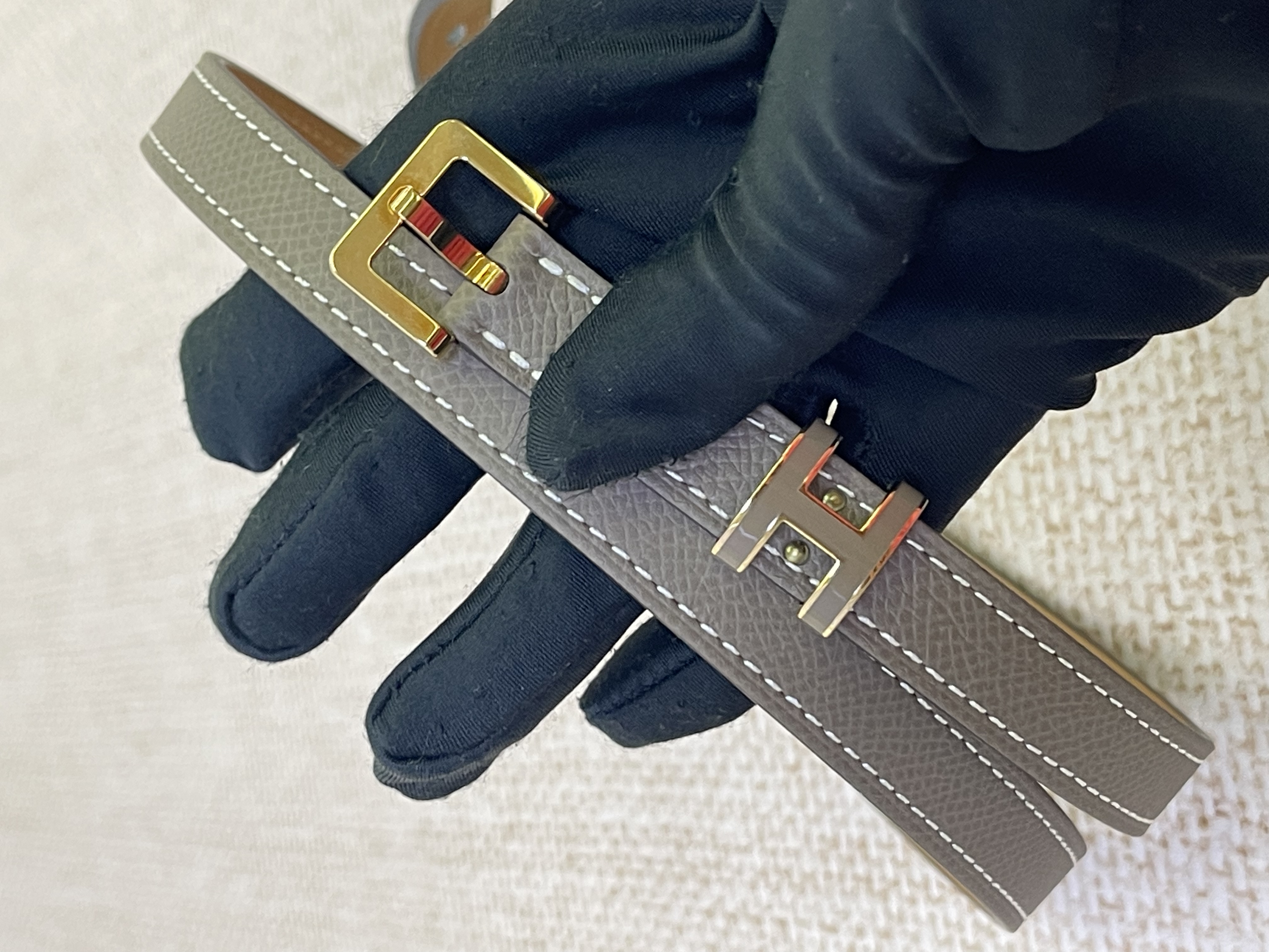 Pre owned Hermes pop h belt 65 epsom stamp U / Product Code: 26031108