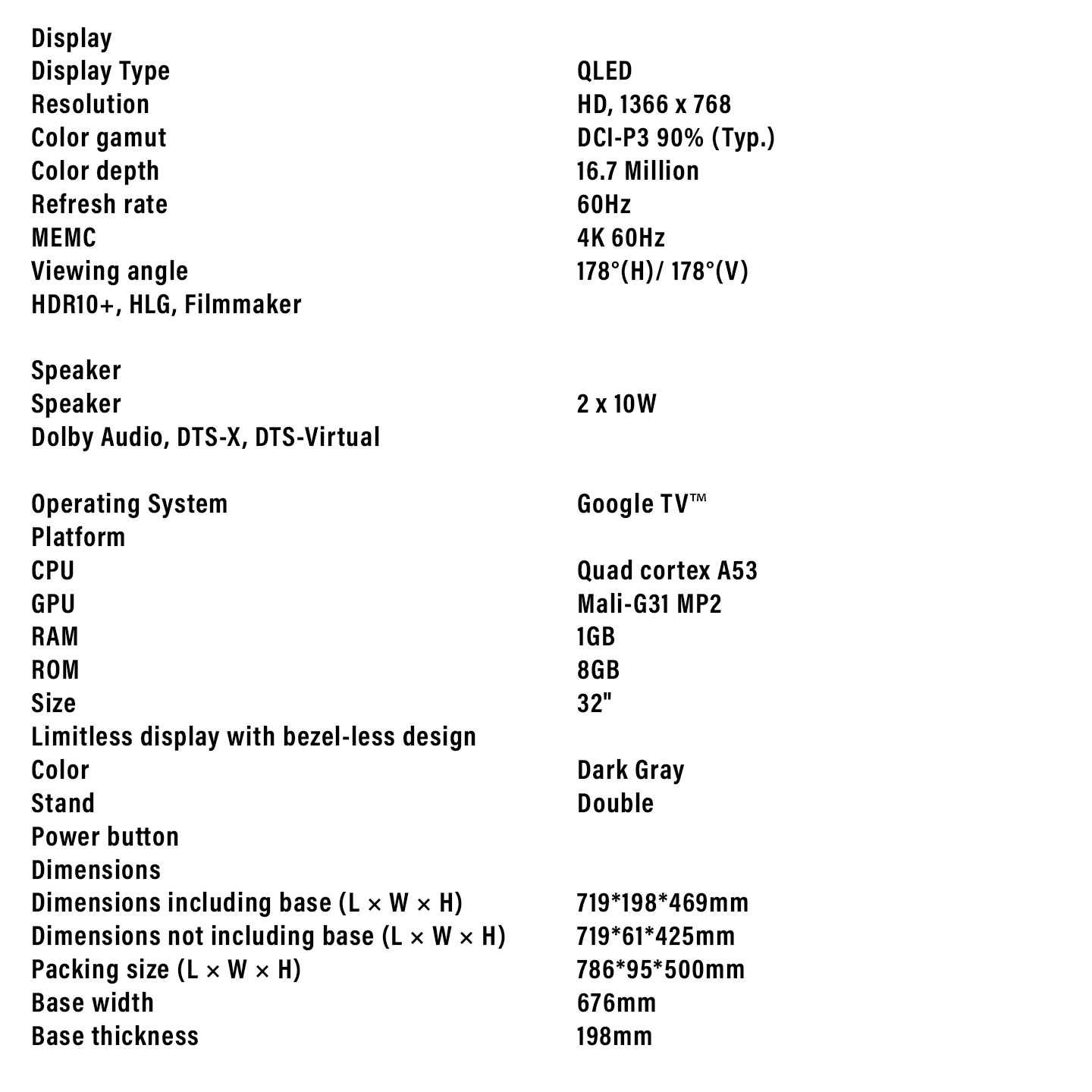 Xiaomi 32" TV A Pro (2026) HD Smart Google TV (ELA5952VN)