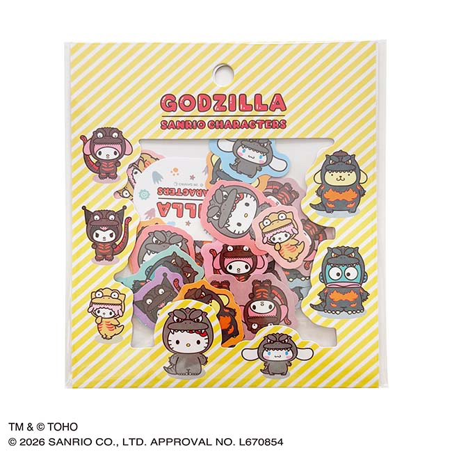 🎀【預訂】GODZILLA x SANRIO 貼紙套裝