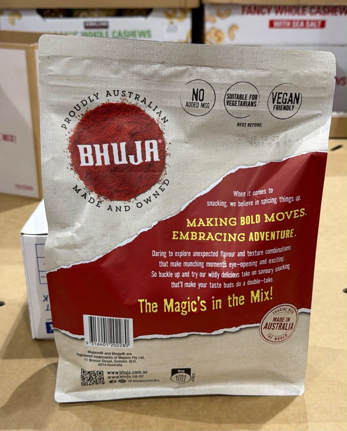 澳洲直送  澳洲Majans Bhuja 堅果脆片條