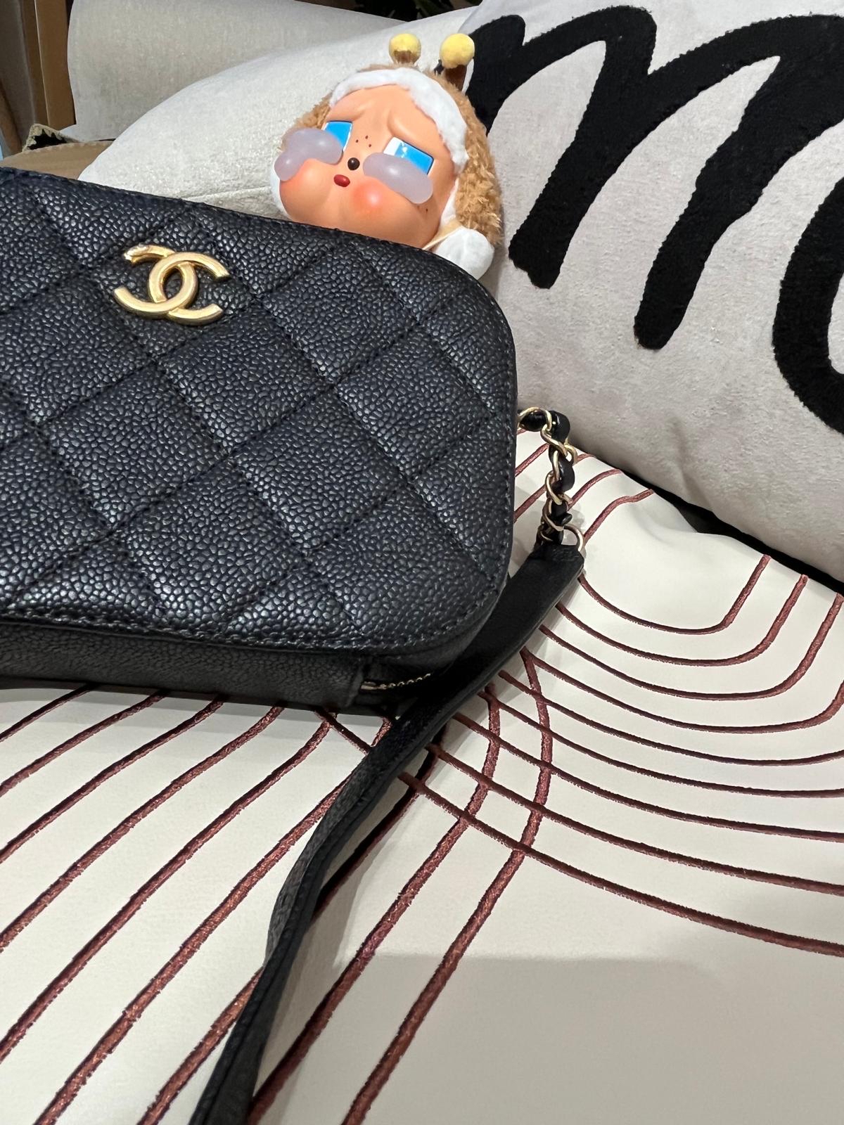 Chanel belt bag hobo黑色荔枝牛皮金扣100%Authentic,98%new ✅28貼✅塵袋✅盒 