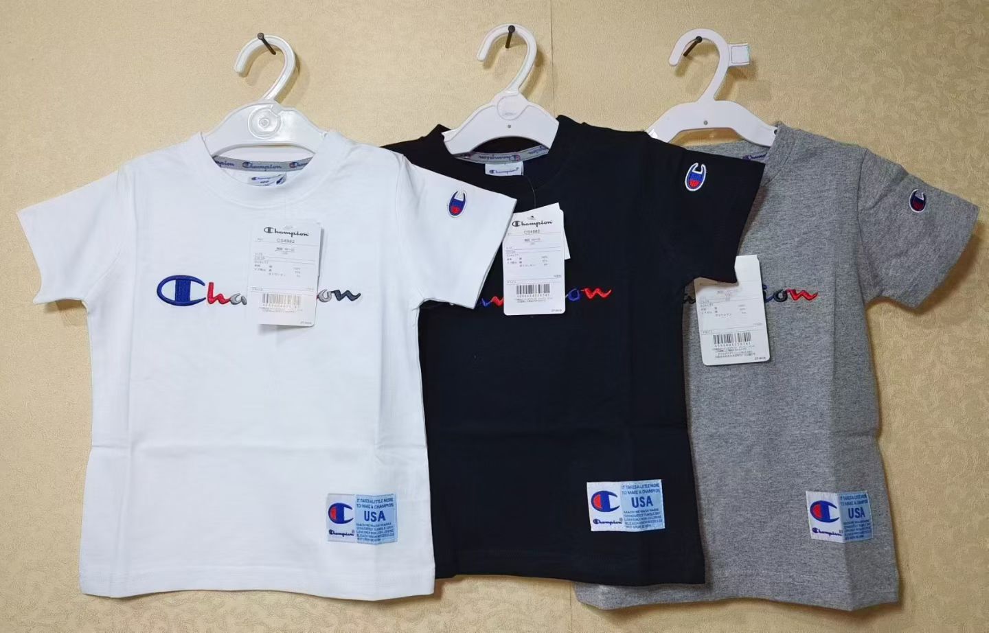 2件起各减$10,原單champion彩色刺繡短袖