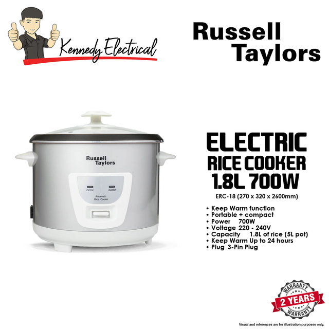 Russell Taylor ELECTRIC RICE COOKER 700W ERC-18 Kennedy
