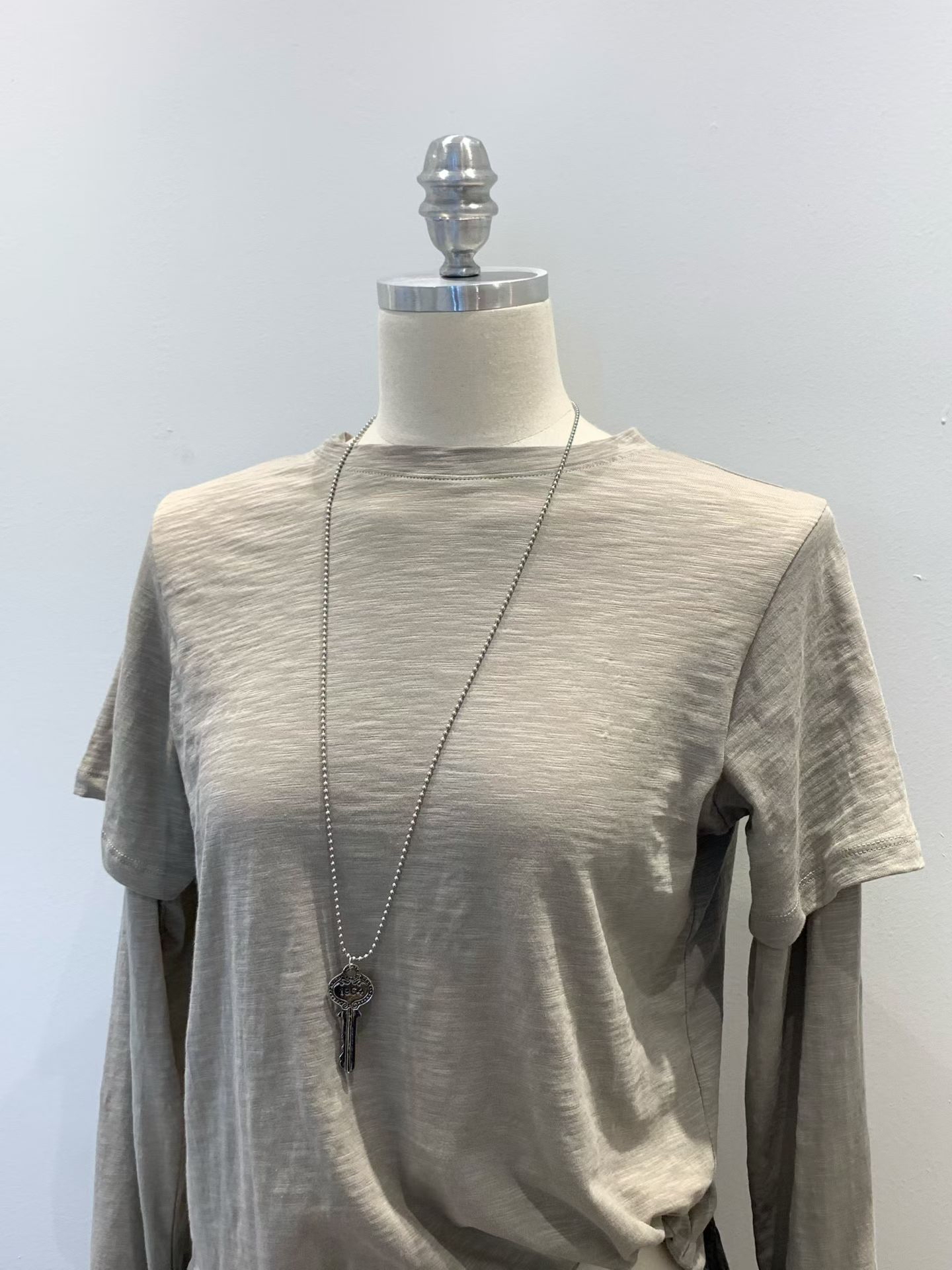 221533 假兩件淨色Tee
