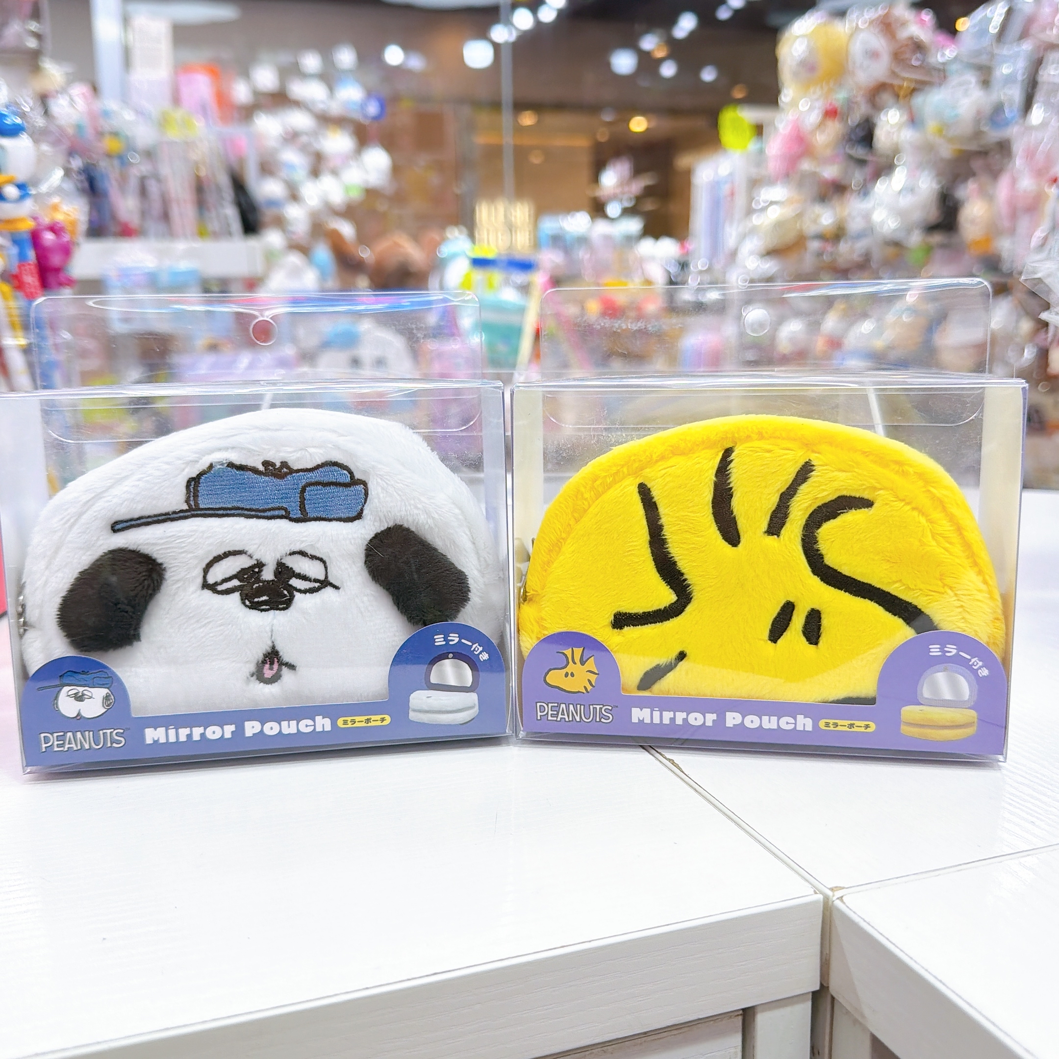 日本直送新款snoopy 化妝袋連鏡