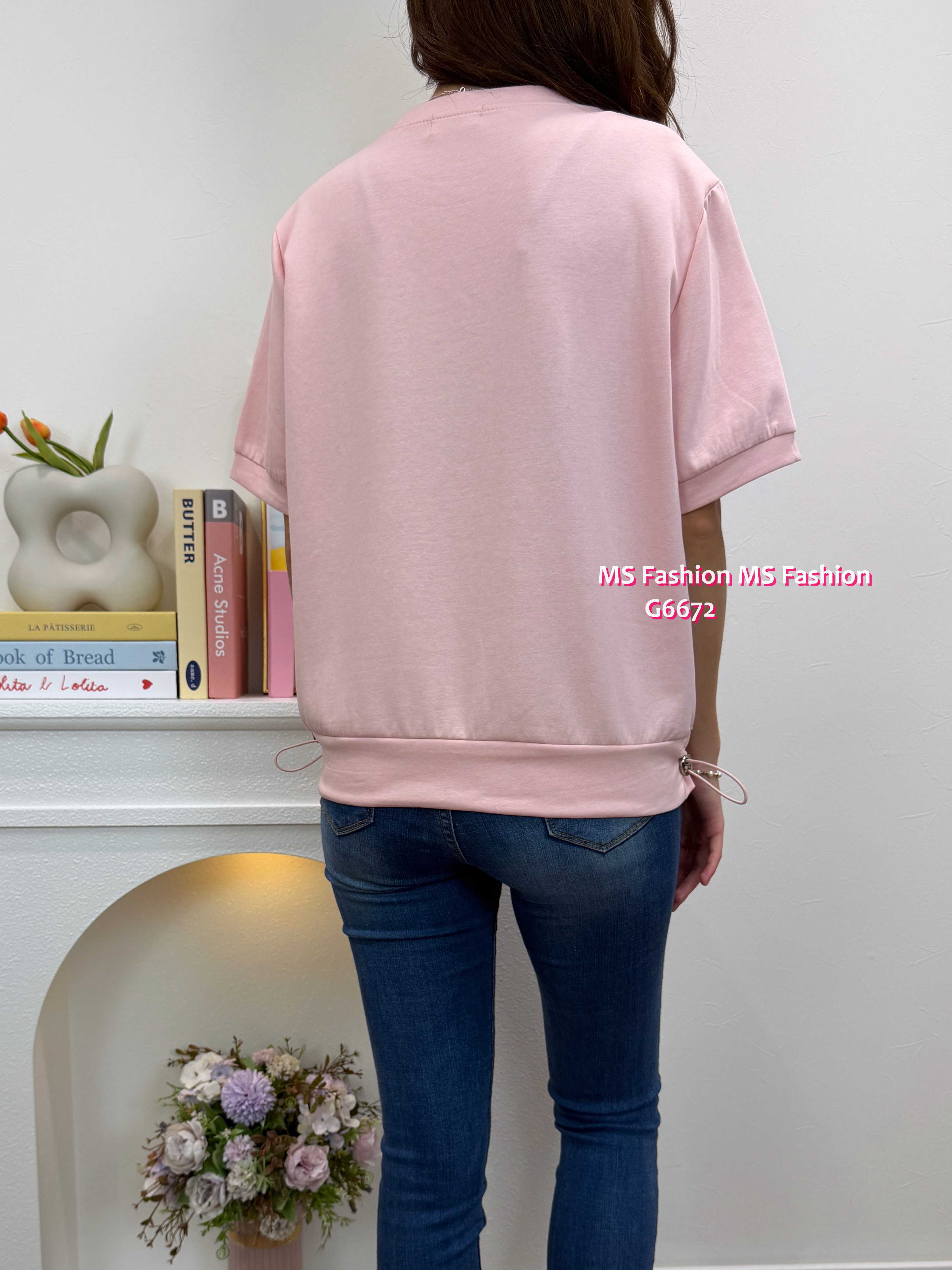 G6672 挺棉料靚print top