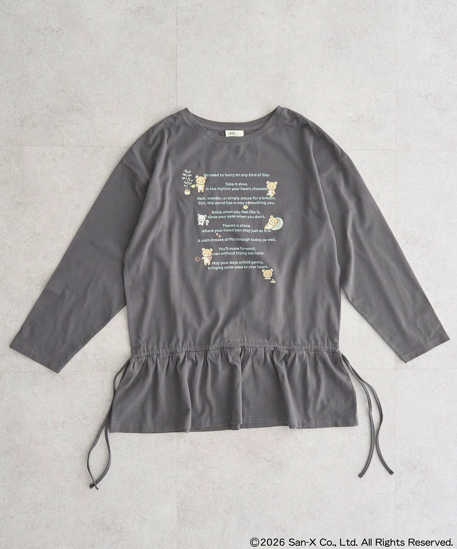 日本預訂📍日本鬆弛熊 × earth music&ecology系列 - 長袖上衣