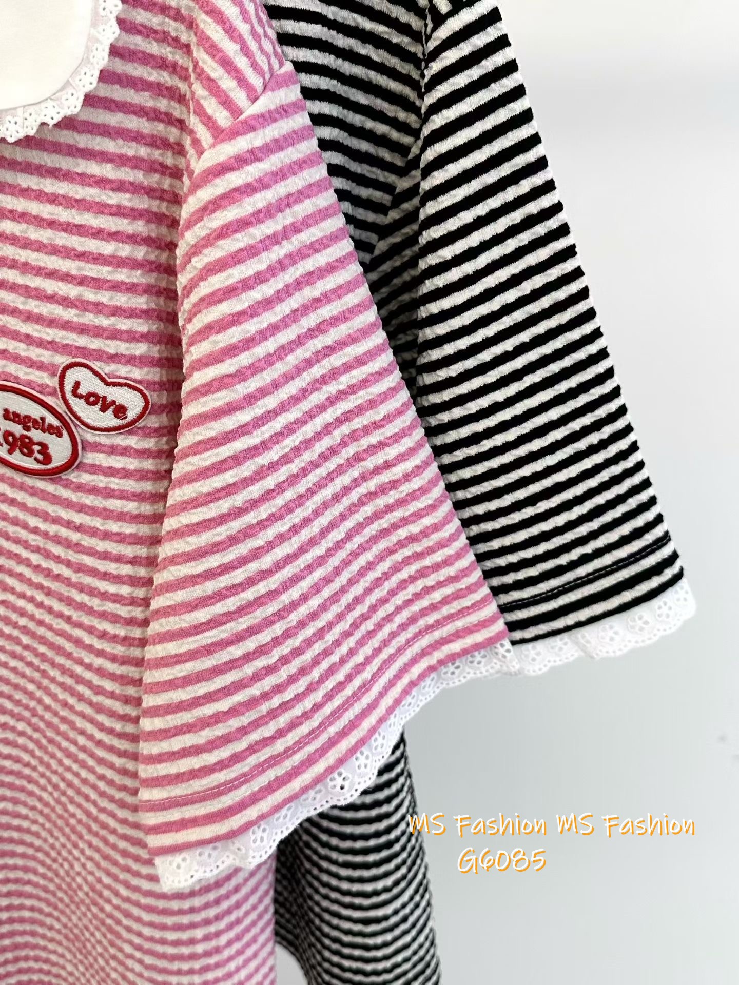 G6085 韓國🇰🇷假兩件橫間top