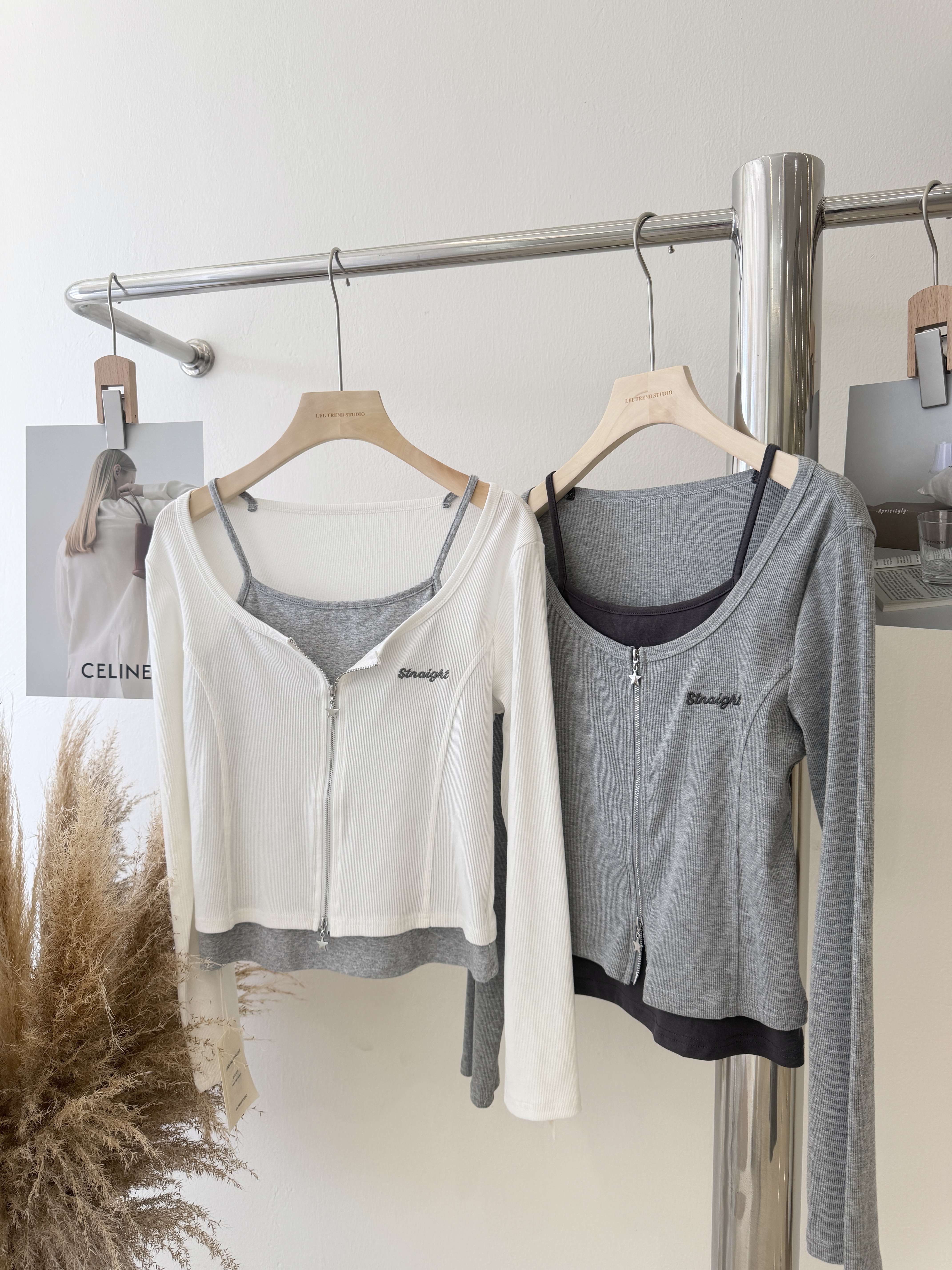 6285 个性风假两件长袖