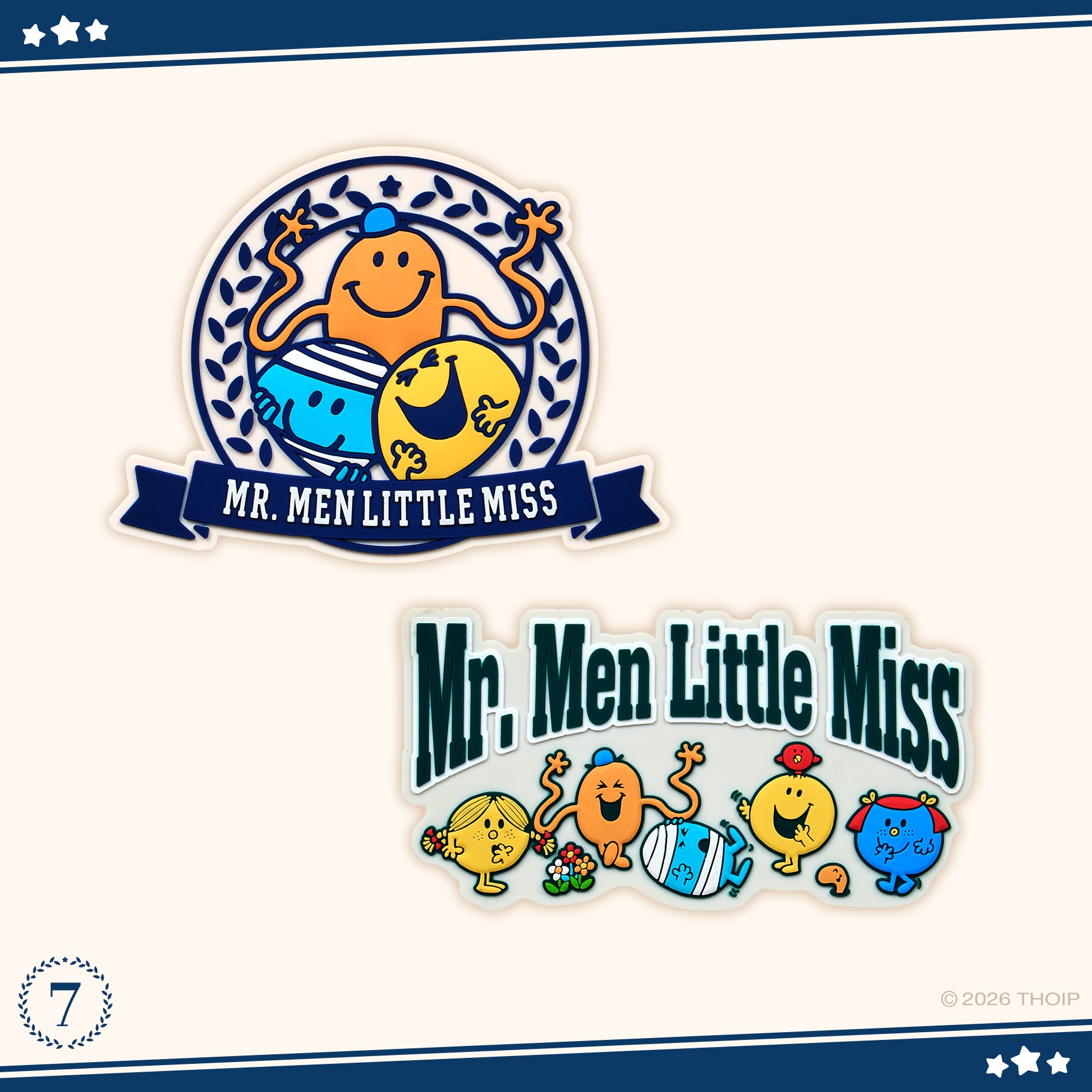 🌸 【預訂】MR. MEN LITTLE MISS College - No.7-Magnets 