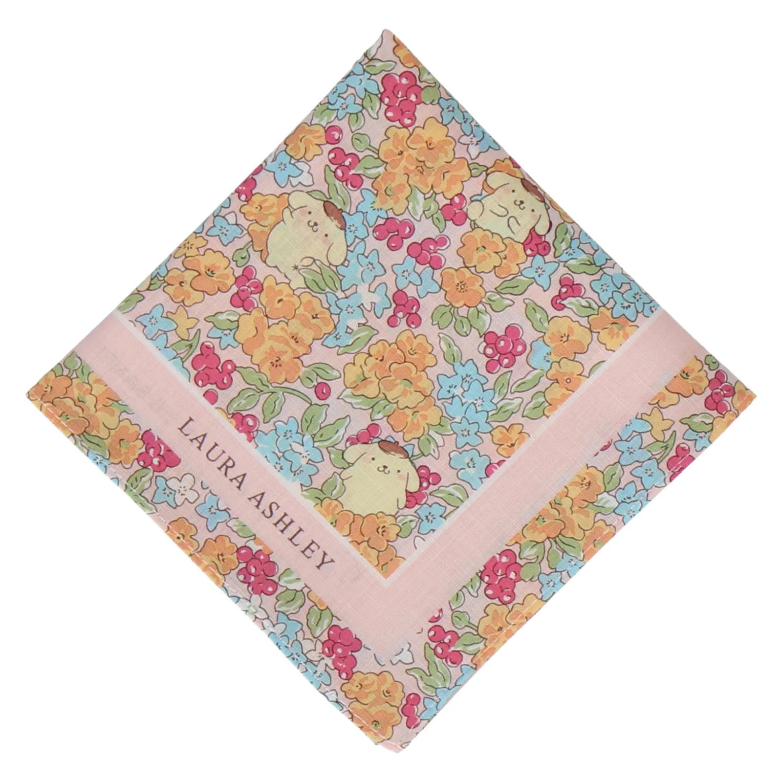 🎀【預訂】Laura Ashley x Sanrio Pompompurin 印花手帕 - P