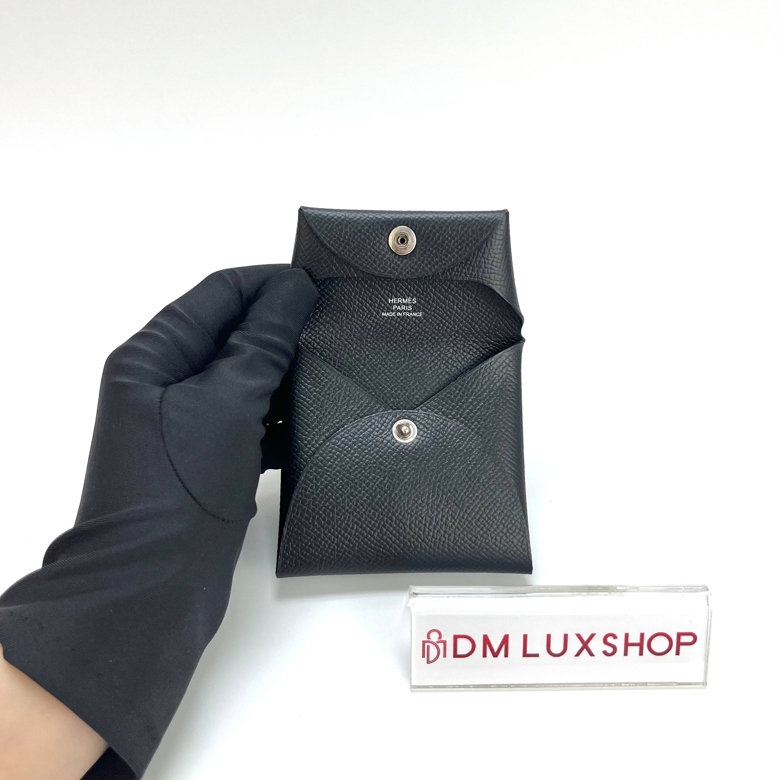 Hermes Bastia Change Purse Noir PHW (Stamp U, Y: 2022)