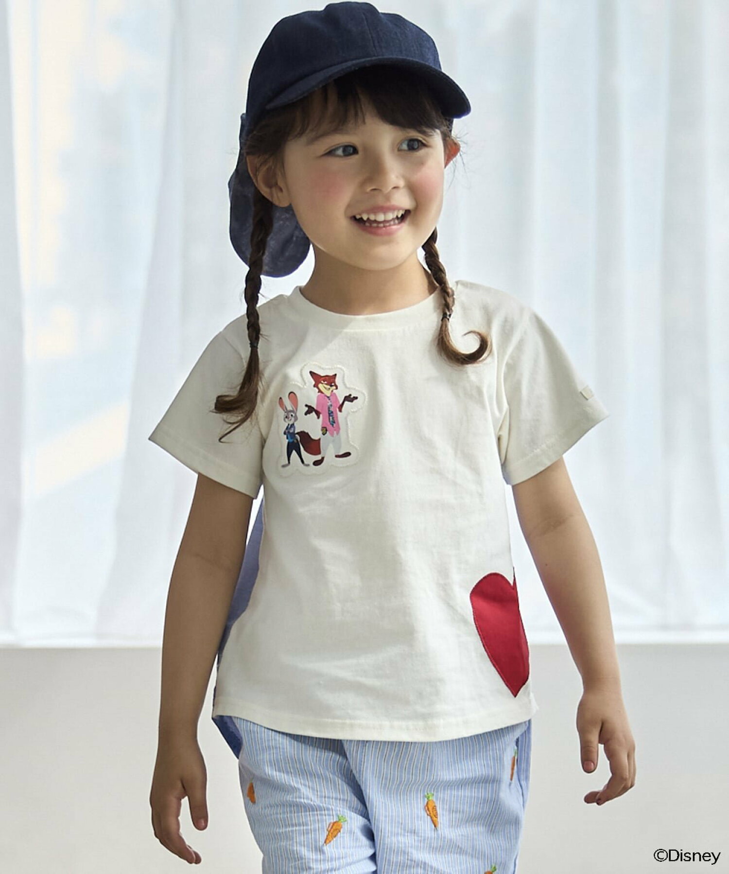 🆕【⭐訂購⭐】 🇯🇵日本直送🌀#Zootopia 接觸涼感 愛心貼花 短袖 tee［3款選］🌀 [ELFA-0012]