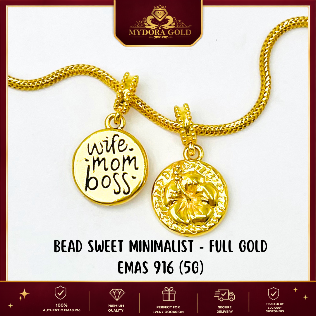 MYDORA Charm Bunga Mawar - Wife Mom Boss (5G) l EMAS 916/22K