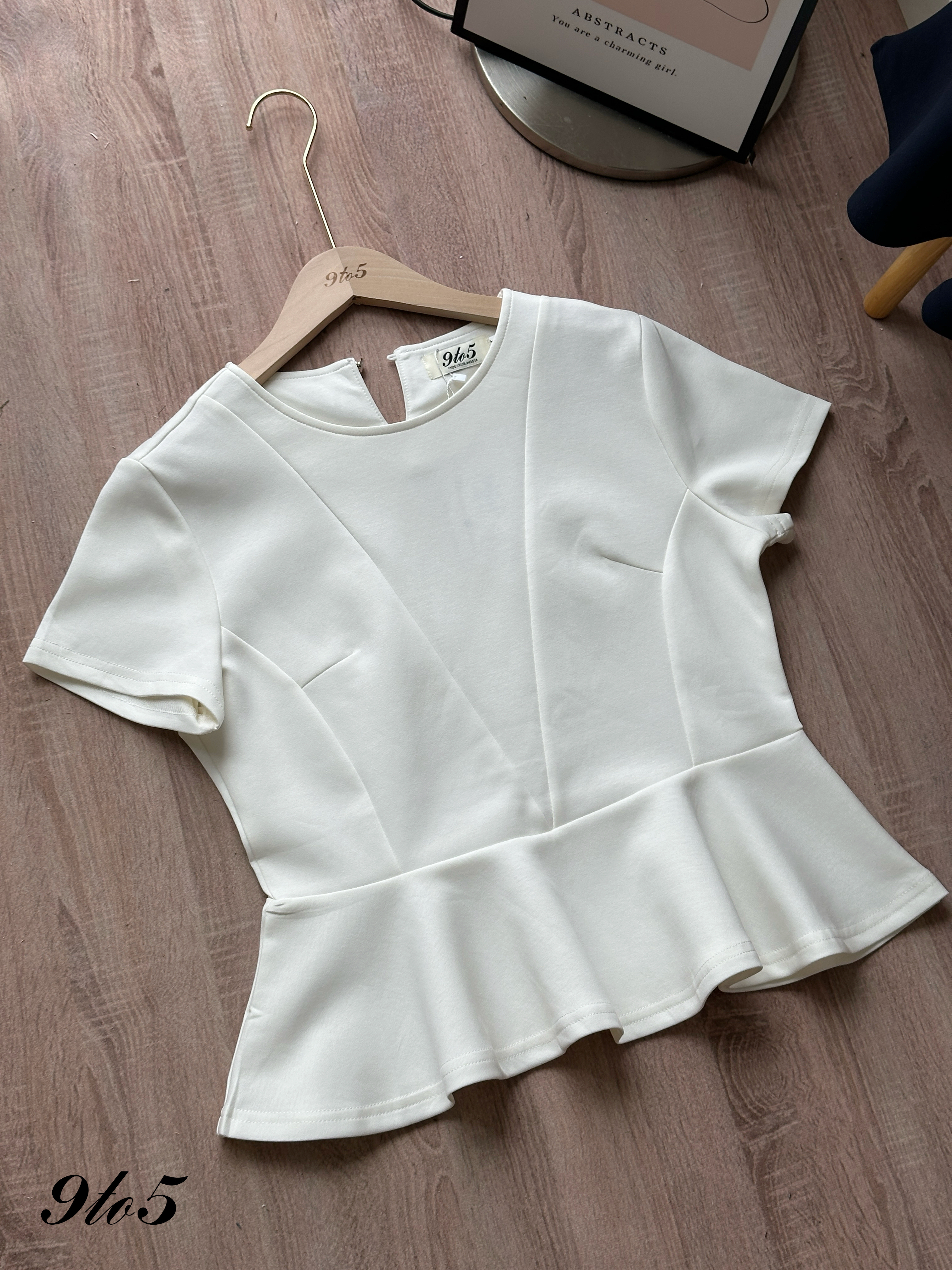 T4380 Short Sleeve Peplum Top - 3 Colors 