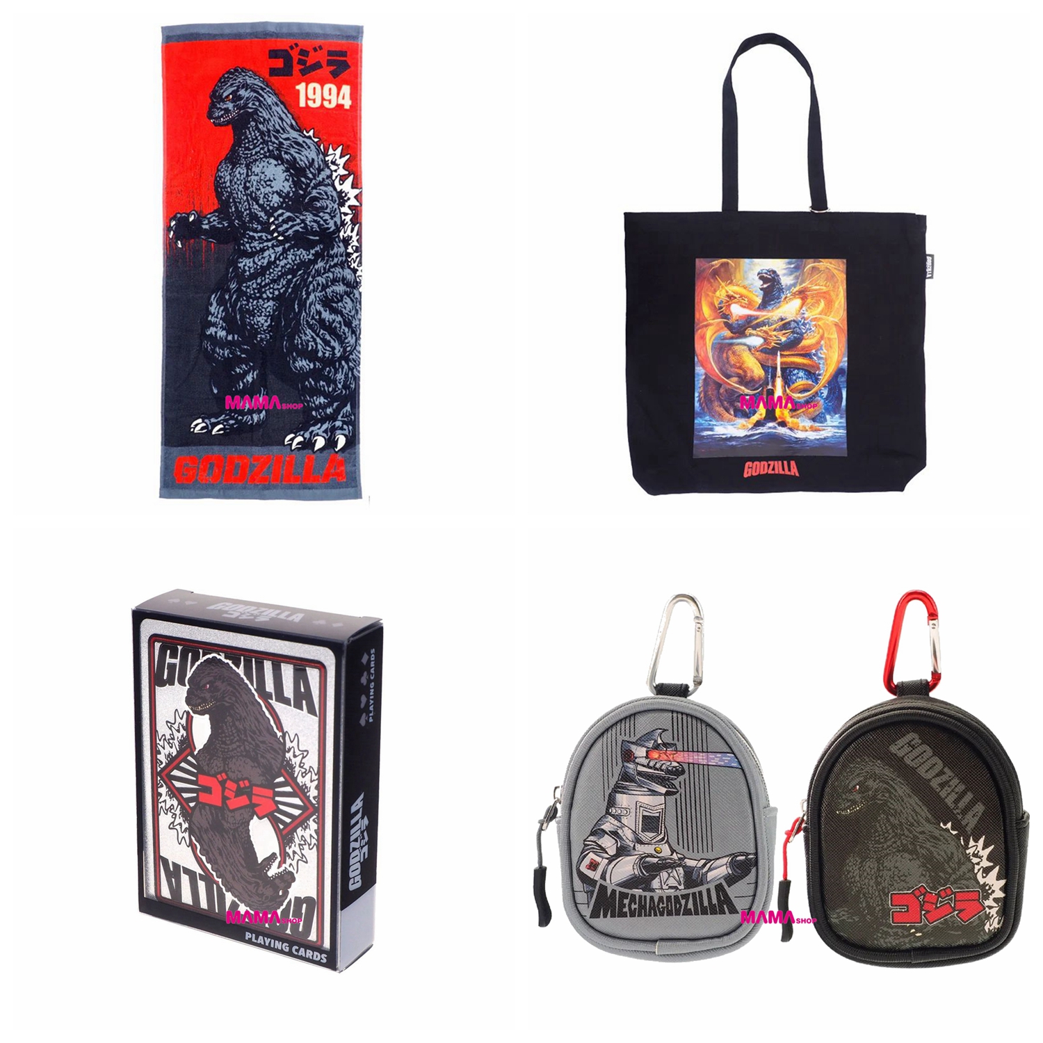 Godzilla 哥斯拉 最新商品 (毛巾、 托特包、Playing Card、收納袋)