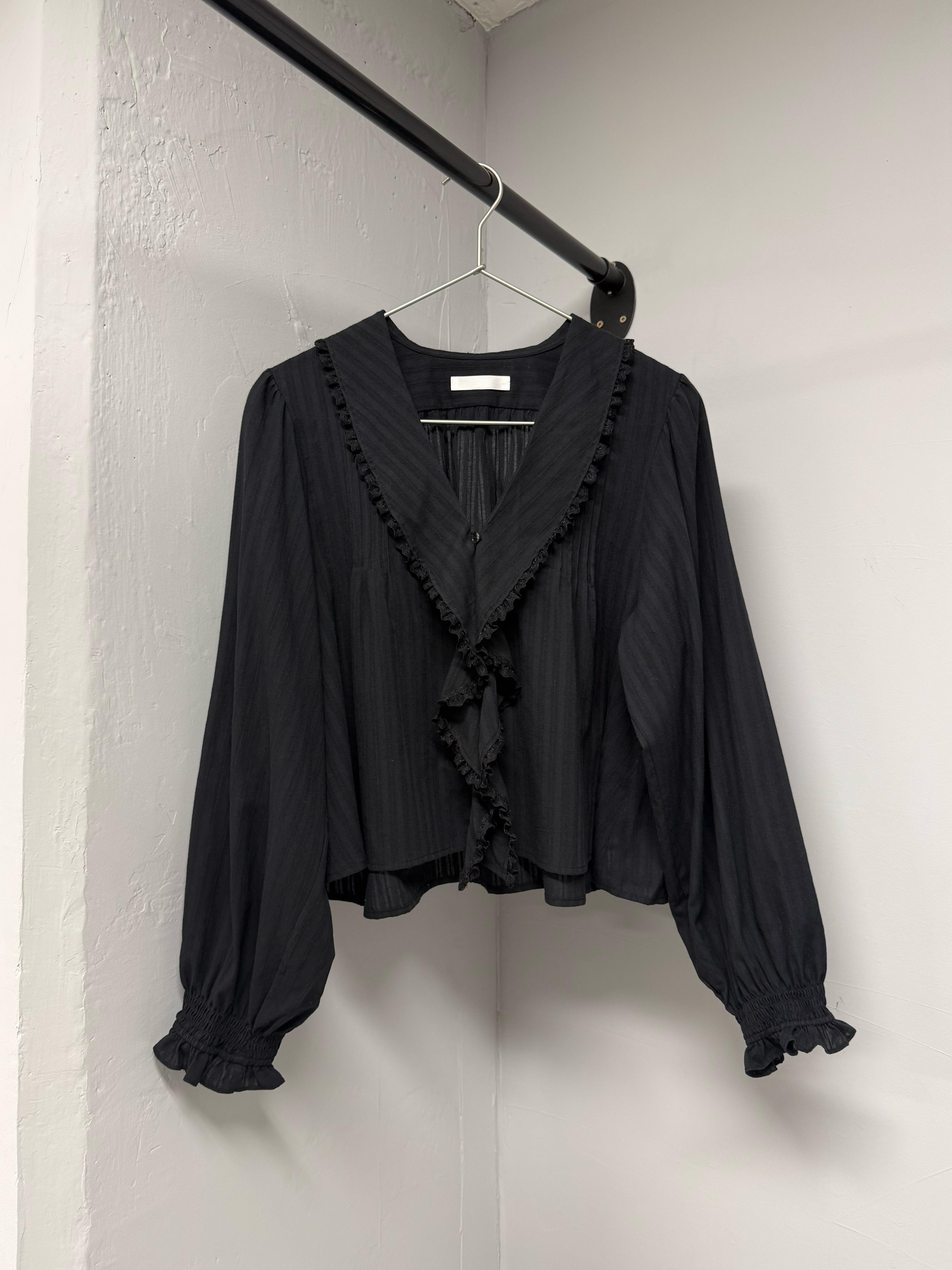High quality v-neck ruffle top #top117