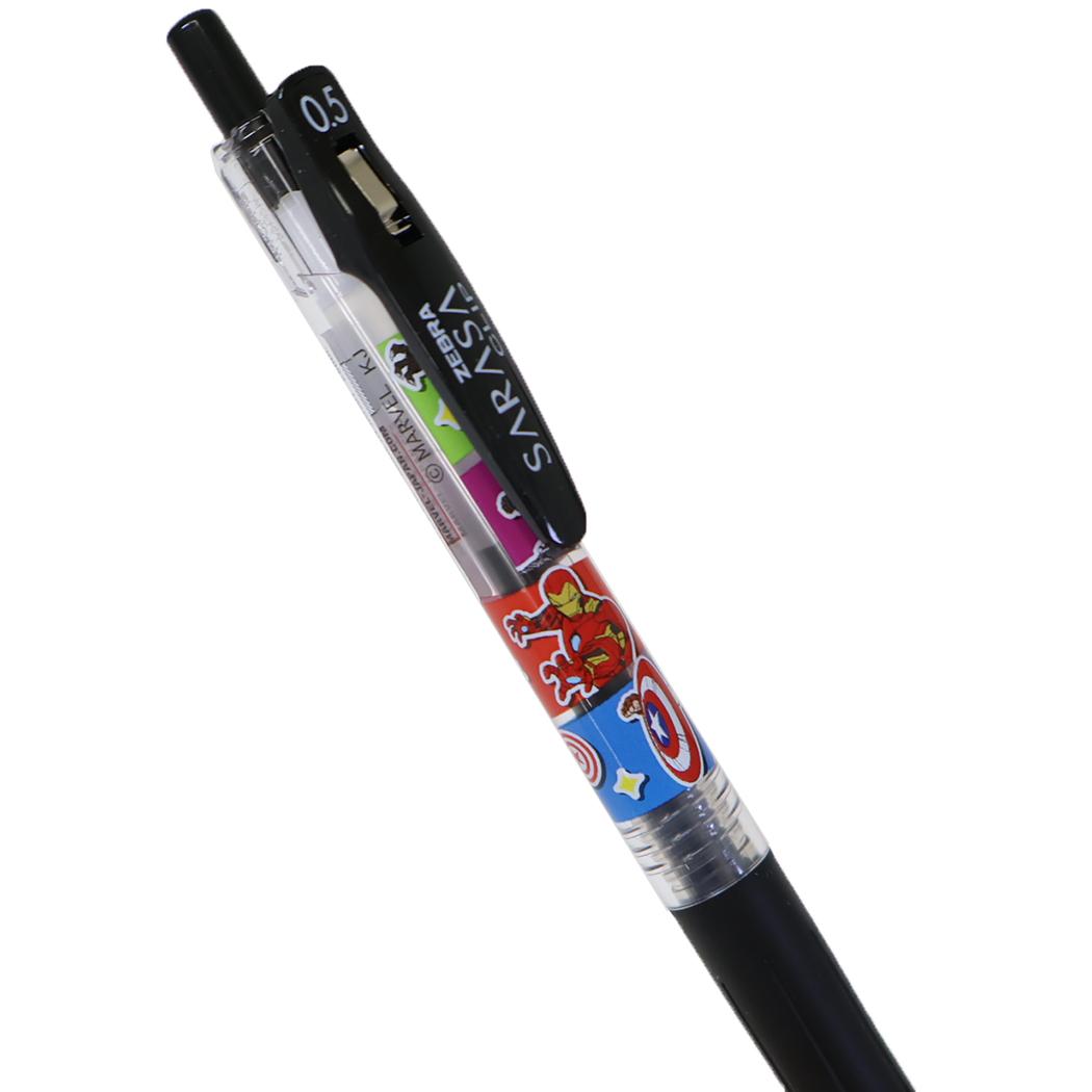 現貨｜Marvel 復仇者聯盟 日本製 Zebra SARASA CLIP 0.5mm 黑色 啫喱筆 (307399)