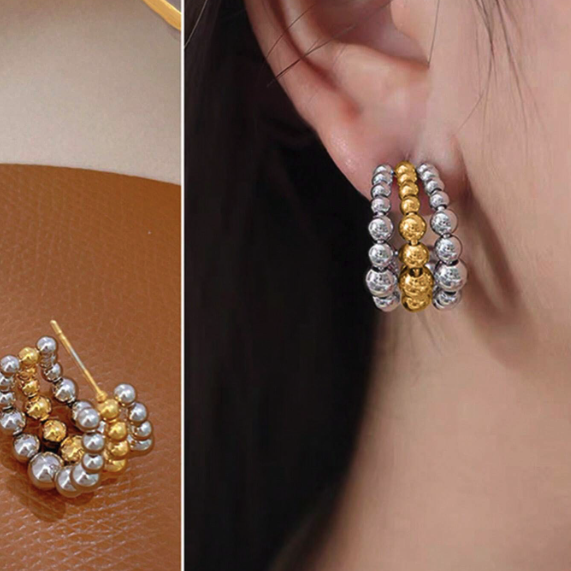 Orbit Duo Beaded Hoops