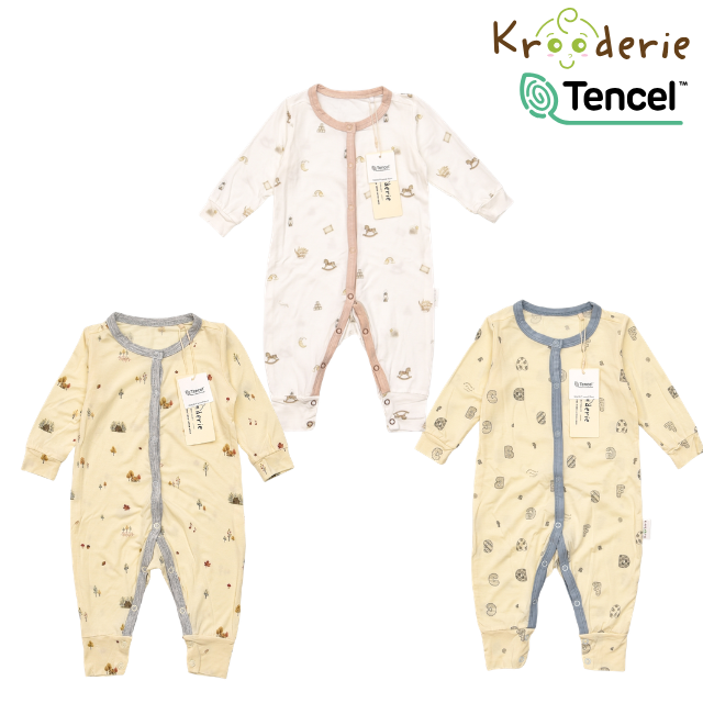 Krooderie TENCEL Long Sleeve Baby Romper Sleepwear Bodysuit Jumpsuit