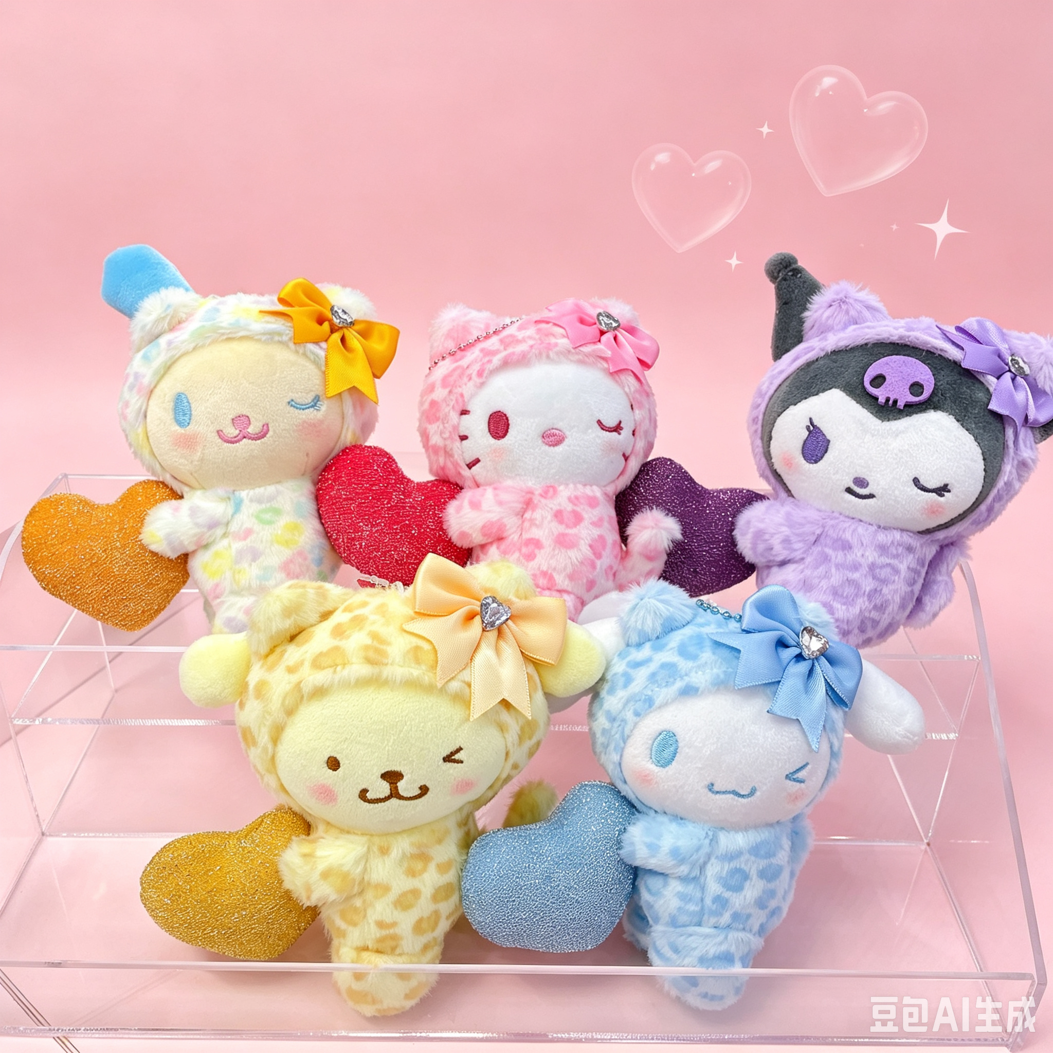 日本直送 Sanrio 心心豹紋貓貓系列掛飾