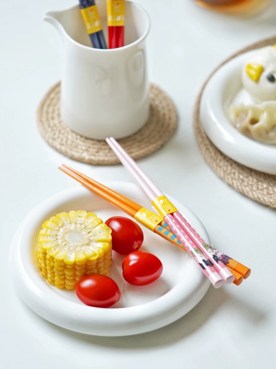 日本Kawai動物系列抗菌兒童筷子